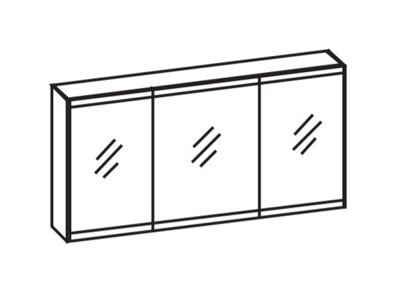 Artiqua LED-Spiegelschrank, Weiß Glanz, 072-SDT-1-14-68 072-SDT-1-14-68 von Artiqua