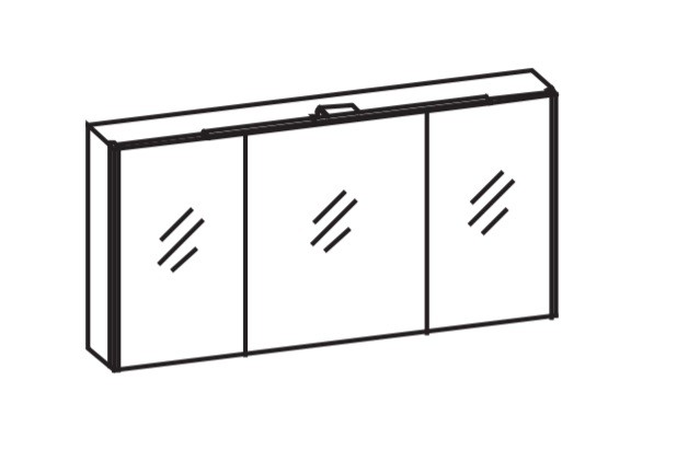 Artiqua LED-Spiegelschrank mit Farbtemperaturwechsel, Anthrazit Glanz, 074-SDT-1-14-51 074-SDT-1-14-51 von Artiqua