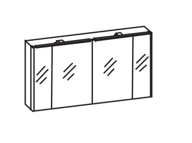 Artiqua LED-Spiegelschrank mit Farbtemperaturwechsel, Castello Eiche quer NB, 074-SDT-1-13- 074-SDT-1-13-426 von Artiqua