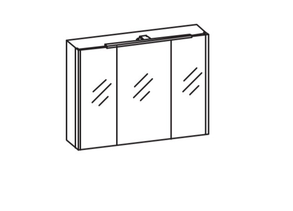 Artiqua LED-Spiegelschrank mit Farbtemperaturwechsel, Oxid Hellgrau quer, 074-SDT-1-90-721 074-SDT-1-90-721 von Artiqua