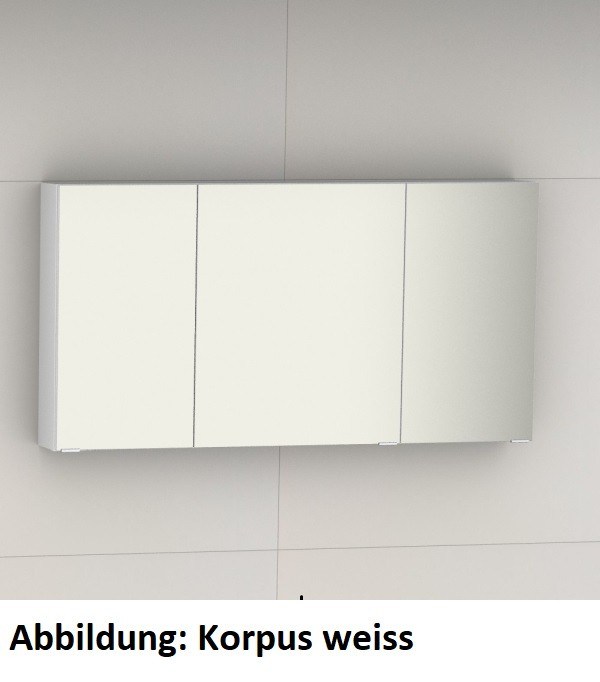 Artiqua Spiegelschrank , Weiß Hochglanz Touch, 070-SET-1-13-125 070-SET-1-13-125 von Artiqua