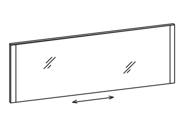 Artiqua Variabler LED-Spiegel, Graphit Struktur quer, 071-SFV-2-20-401 071-SFV-2-20-401 von Artiqua