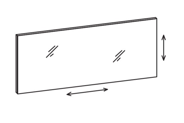 Artiqua Variabler Spiegel, Graphit Struktur quer, 070-SFV-3-17-401 070-SFV-3-17-401 von Artiqua