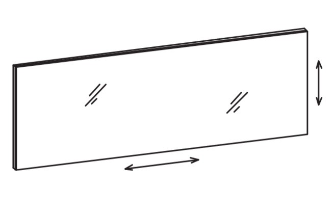 Artiqua Variabler Spiegel, Graphit Struktur quer, 070-SFV-3-20-401 070-SFV-3-20-401 von Artiqua