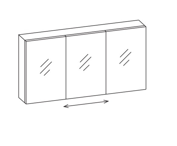 Artiqua Variabler Spiegelschrank, Anthrazit Glanz, 070-SDV-6-51 070-SDV-6-51 von Artiqua