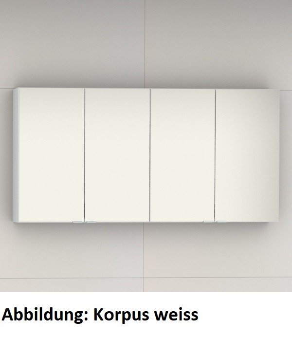 Artiqua Variabler Spiegelschrank, Weiß Hochglanz Touch, 070-SDV-4-125 070-SDV-4-125 von Artiqua
