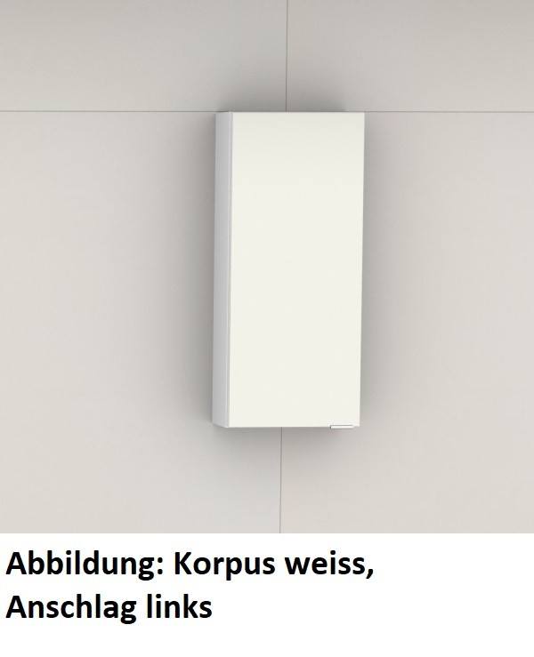 Artiqua Variabler Spiegelschrank , Weiß Hochglanz Touch, 070-SEV-1-L-125 070-SEV-1-L-125 von Artiqua