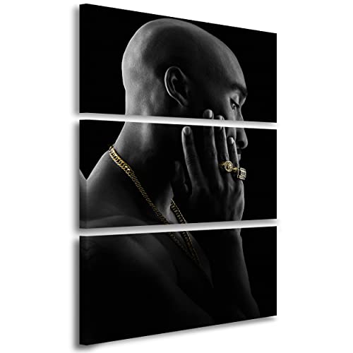 Artis Prints Leinwandbild 2Pac | Portrait - Schwarzweiß, Körperkunst - Musiker, Fotografie - Deko, Klein bis Groß, Inneneinrichtung - Wohnzimmer von Artis Prints