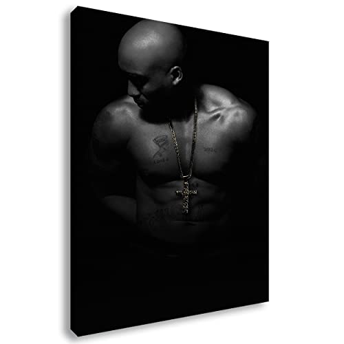 Artis Prints Leinwandbild 2Pac | Schwarz WeiÃŸ Fotografie, Tattoos - Körper, Inneneinrichtung Deko, Klein bis XXL, Wohnzimmer Schlafzimmer von Artis Prints