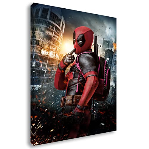 Artis Prints Leinwandbild Deadpool | Marvel - Comic, Film - Hollywood, Action - Superhelden, Klein bis XXL, Dekoration - Zimmer - Wohnung von Artis Prints