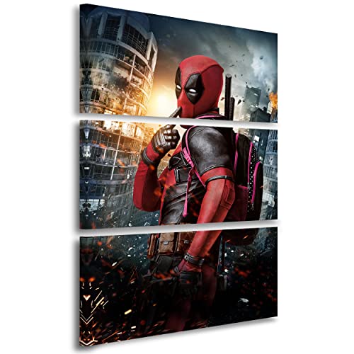 Artis Prints Leinwandbild Deadpool | Marvel - Comic, Film - Hollywood, Action - Superhelden, Klein bis XXL, Dekoration - Zimmer - Wohnung von Artis Prints