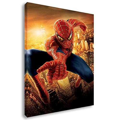 Artis Prints Leinwandbild Spiderman | Marvel - Comic - Film, Wandbild auf Keilrahmen gespannt - Klein bis XXL, Wohnzimmer - Flur - Dekoration von Artis Prints
