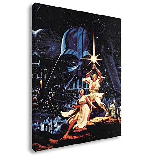 Artis Prints Leinwandbild Star Wars | Comic - Todesstern - Darth Vader, Wandbild auf Keilrahmen gespannt - Klein bis XXL, Wohnzimmer - Flur - Dekoration von Artis Prints