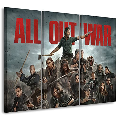 Artis Prints Leinwandbild The Walking Dead, Serie - All Out War, Klein bis XXL, Inneneinrichtung - Wohnzimmer - Wohnung, Dekoration von Artis Prints