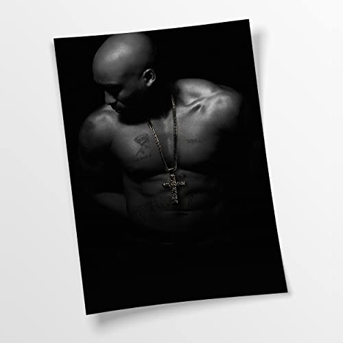 Artis Prints Poster 2Pac | Schwarz Weiß Fotografie, Tattoos - Körper, Inneneinrichtung Deko, Klein bis XXL, Wohnzimmer Schlafzimmer von Artis Prints