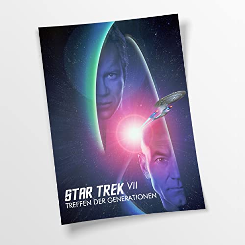 Artis Prints Poster Star Trek, Treffen der Generationen, Klein bis XXL, Inneneinrichtung - Wohnzimmer - Wohnung, Dekoration von Artis Prints