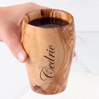 Vatertagsgeschenk Der Tochter | Personalisierte Yeti-Tasse Aus Olivenholz Handgefertigtes Holz Trinkgefäß + Kostenlose Personalisierung & Bienenwachs von ArtisRaw