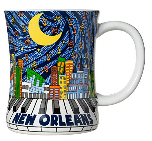 Artisan Owl New Orleans Music Sky Mosaik Keramik Souvenir Diner Kaffeetasse von Artisan Owl
