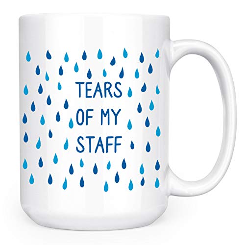 Artisan Owl Tears Of My Staff – Work Office Boss – Doppelseitige Kaffeetasse für Kaffee und Tee, 425 ml von Artisan Owl
