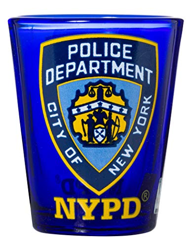 City of New York Police Department NYPD Emblem Schnapsglas (blau) von Artisan Owl