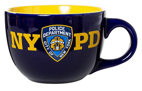 Keramiktasse für Latte / Suppe, offizielles Lizenzprodukt, NYPD, extragroß, 624 ml von Artisan Owl