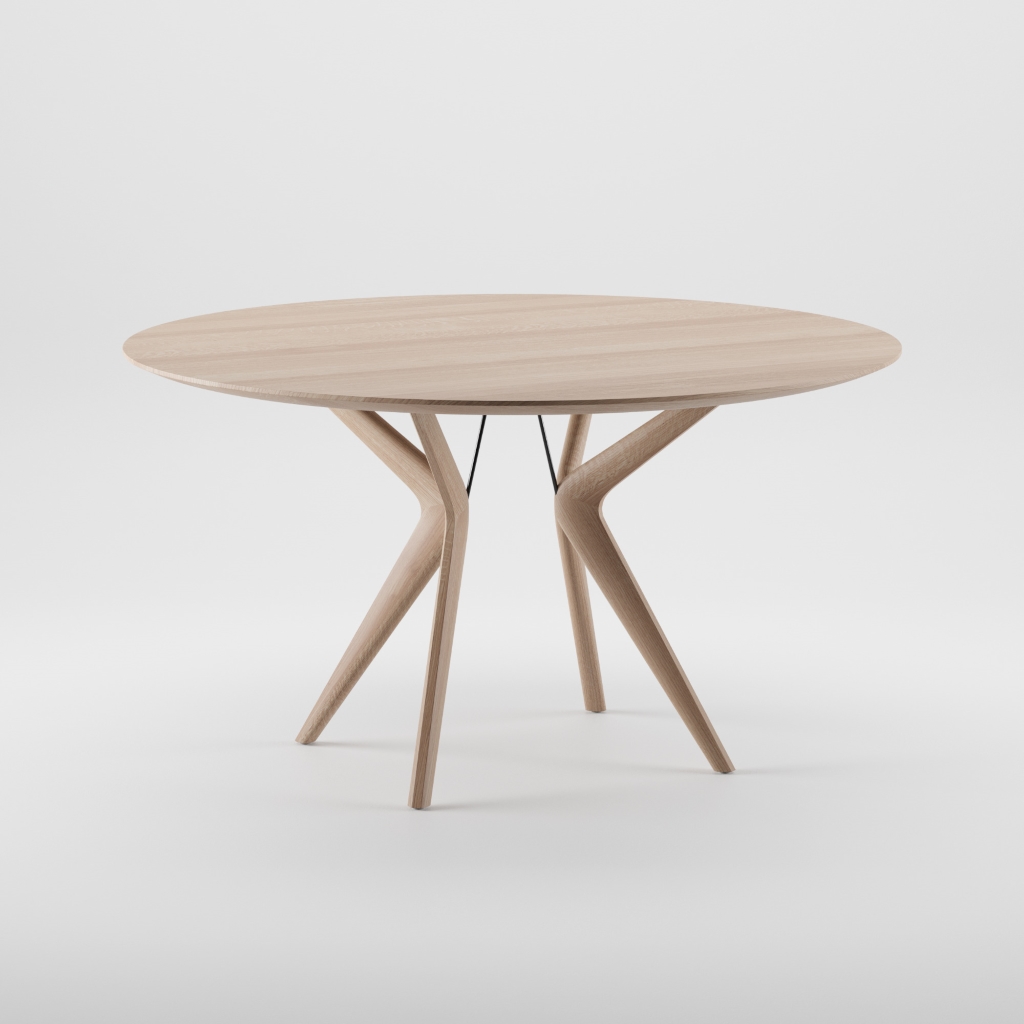 Artisan - Lakri Round Table - runder Design Esstisch aus Massivholz von Artisan