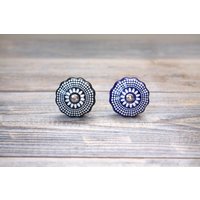 Blau Oder Schwarz Gepunkteter Knauf - Kommode Schubladengriff Schranktürgriff von ArtisanCraftSupply