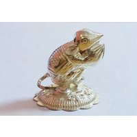 925Er Silber Hindu Religiöse Statue Sacred Lord Ganeshas Sawari Mushak Rattenmaus Mit Modak Temple Pooja Religion 5.5-6 Gramm Kostenloser Versand von ArtisanCraftedJewelz