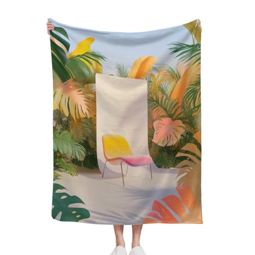 Artisanal Habitat Ultrasofte Mikrofaser-Decke, 30x40in, üppige Tropische Pflanzen, leicht und kuschelig für Sofa und Schlafzimmer, Geburtstage, Jahrestage und Feiertage von Artisanal Habitat