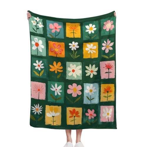 Artisanal Habitat Ultraweiche Mikrofaserdecke, 30x40 Zoll, Karierter Hintergrund mit grünen Blumen, leicht und gemütlich für Sofa und Schlafzimmer, Geburtstage, Jahrestage und Feiertage Artisanal Habitat Ultraweiche Mikrofaserdecke, 30x40 Zoll, Karierter Hintergrund mit grünen Blumen, leicht und gemütlich für Sofa und Schlafzimmer, Geburtstage, Jahrestage und Feiertage von Artisanal Habitat
