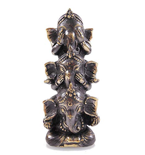 Figur Ganesh, Bronze, Höhe 15 cm. Asiatische Handwerkskunst von Artisanal