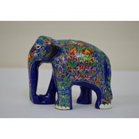 2 Stück Set Elefanten, Handgemachter Elefant, Handbemalte Holzelefanten von Artisansvillage