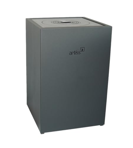 ARTISS Feuerschale 57 x 57 x 84,4 cm mit Grillplatte Zentralrost aus Edelstahl Outdoor Feuerstelle aus Cortenstahl in Graphit BBQ Plancha Grill für Garten Terrasse Events von Artiss