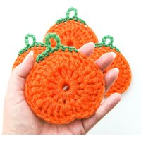 Crochet Kürbis Tellerwäscher - Set Von 2 Bis 10 Orange Nylon Netz Küchenwäscher Tawashi von ArtistBeeBee