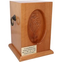 Schöne Massivholz Schatulle Beerdigung Asche Urne Für Erwachsene Gedenkstätten Einzigartige Mit Blumen Dekorative Holz von ArtistCremationUrns