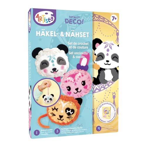 Artista 9301959 Häkel- & Nähset Tiere, Kreativset in praktischer Aufbewahrungsbox, Bastelset für Kinder ab 7 Jahren, Anfänger, Häkeln, Nähen Lernen Artista 9301959 Häkel- & Nähset Tiere, Kreativset in praktischer Aufbewahrungsbox, Bastelset für Kinder ab 7 Jahren, Anfänger, Häkeln, Nähen Lernen von ARTISTA