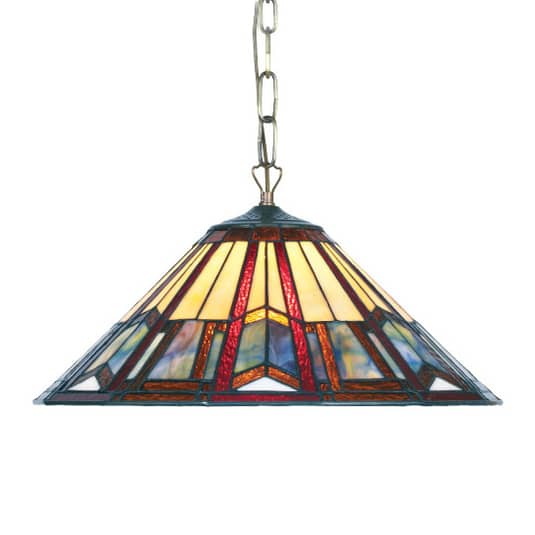 Artistar Hängeleuchte Lillie Deckenlampe Lampe Leuchte Im Tiffany Stil E27 Bunt B-Ware von Artistar