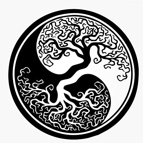 Baum des Lebens Yin Yang Mandala wiederverwendbare Schablone A3 A4 A5 & größere Größen Wanddekor/TOL2 (PVC wiederverwendbare Schablone, S Größe - 70 x 70 cm, 27,5 x 27,5 Zoll) von Artistic Sponge