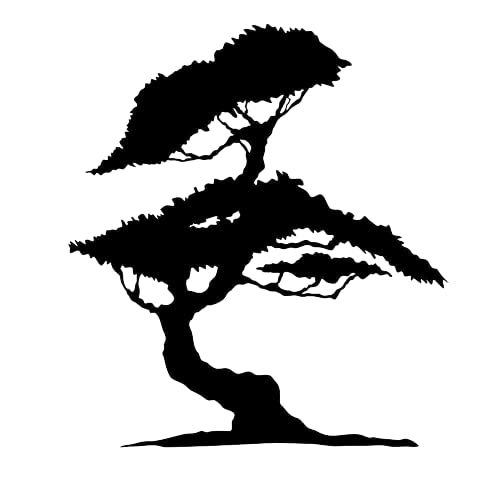Bonsai Japanischer Baum wiederverwendbare Schablone A3 A4 A5 & größere Größen Wanddekoration / T4 (PVC wiederverwendbare Schablone, M Größe - 100 x 140 cm, 39,4 x 55,5 Zoll) von Artistic Sponge