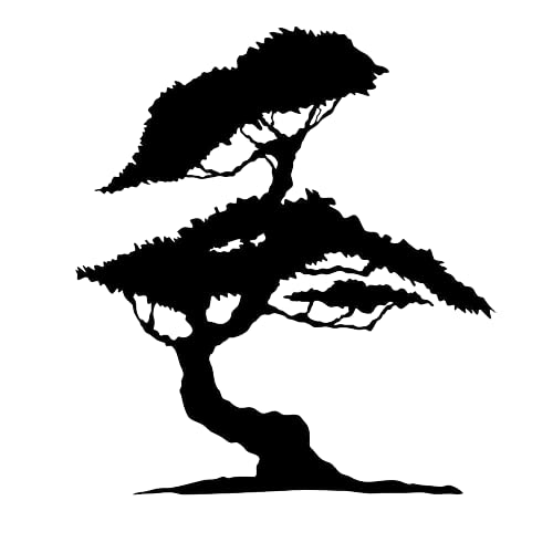 Bonsai Japanischer Baum, wiederverwendbare Schablone, A3, A4, A5 und größere Größen, Wanddekor/T4 (wiederverwendbare PVC-Schablone, A4-Größe – 210 x 297 mm, 21,1 x 29,7 cm) von Artistic Sponge