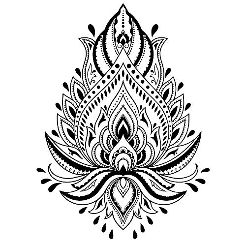 Lutus Wiederverwendbare Mandala-Schablone A3, A4, A5 & größere Größen, Wanddekor/Lotus, Widerverwendbare PVC-Schablone, weiß, S size - 70 x 100 cm, 27.6 x 39.4 in von Artistic Sponge