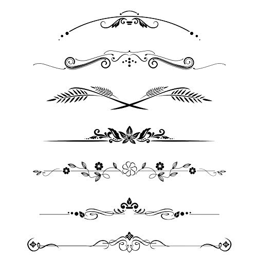 Ornament Bordüren wiederverwendbare Schablone A3 A4 A5 & größere Größen, moderner Stil/DECO2 (PVC wiederverwendbare Schablone, A4 Größe – 210 x 297 mm, 21,1 x 29,7 cm) von Artistic Sponge