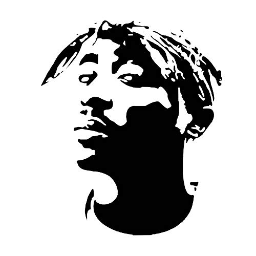 Tupac Face Wiederverwendbare Schablone A3 A4 A5 & größere Größen, moderner Musikstil/Tupac (PVC wiederverwendbare Schablone, XS Größe - 50 x 70 cm) von Artistic Sponge