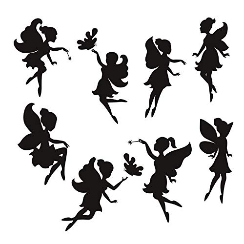 Wiederverwendbare Schablonen Feen, A5, A4, A3 und größere Größen, Wanddekor/Kids12 (wiederverwendbare PVC-Schablone, A5-Größe – 148 x 210 mm, 14,7 x 21,1 cm), 8 Stück von Artistic Sponge