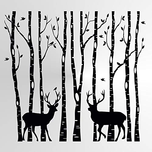 Wiederverwendbare Schablone mit Hirschen im Wald, A3, A4, A5 & größere Größen, Tier-Winterhölzer/Animal148 (wiederverwendbares Mylar, A5-Größe – 148 x 210 mm, 14,7 x 21,1 cm) von Artistic Sponge