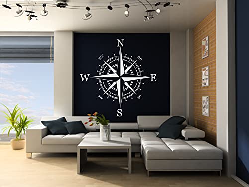 Windrose, wiederverwendbar, A3, A4, A5 und größere Größen, Mandala, Kompass2, wiederverwendbar, 80 x 80 cm von Artistic Sponge