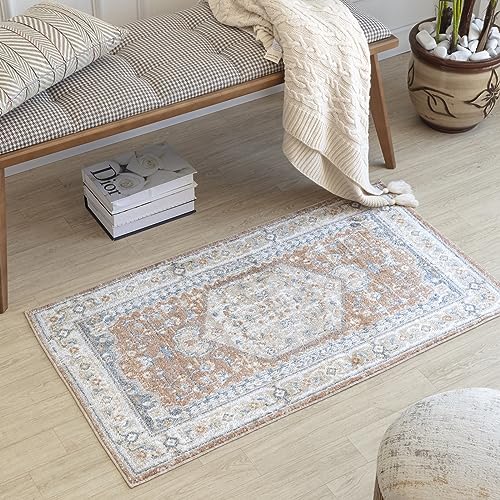 Artistic Weavers Lillian Waschbarer Vintage-Teppich, 70 x 90 cm, Braun von Artistic Weavers