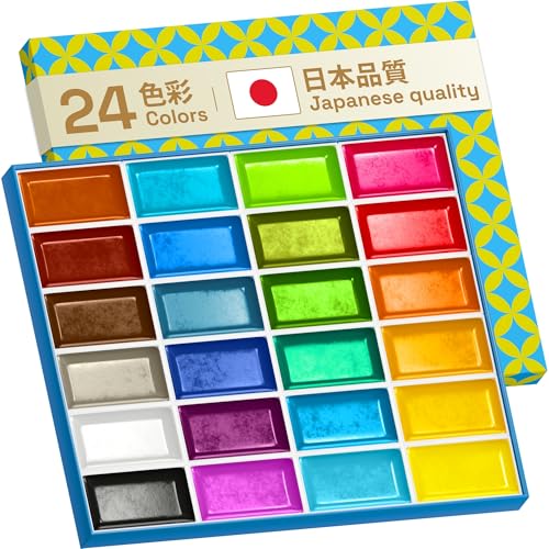 Artistro Professionelles Aquarellfarben-Set, 24 Farben, 4 ml volle Näpfe, Reise-Aquarell-Set mit professionellen Aquarellfarben, Mini-Aquarell-Farben-Set für Erwachsene für professionelle Artistro Professionelles Aquarellfarben-Set, 24 Farben, 4 ml volle Näpfe, Reise-Aquarell-Set mit professionellen Aquarellfarben, Mini-Aquarell-Farben-Set für Erwachsene für professionelle von Artistro