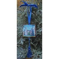 Blanchard Hall Ornament Oder Magnet/Wreaton Illinois Blanchard Hall Mini Canvas Blanchard Hall Ornament Oder Magnet/Wreaton Illinois Blanchard Hall Mini Canvas von ArtistsHoliday