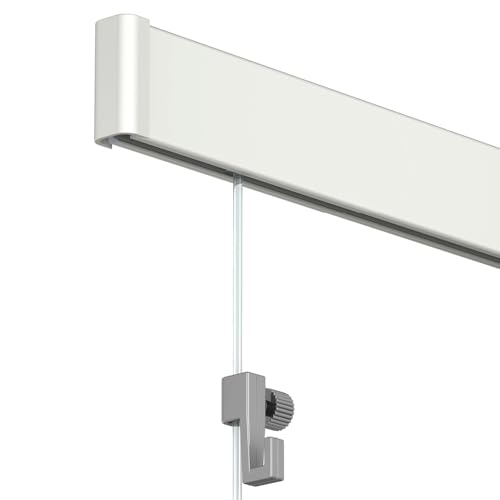 Artiteq Click Rail Hängesystem, 6 Meter Weiß RAL 9016, Komplettset mit Haken und Befestigungsmaterial, Maximal 4 kg je Haken Artiteq Click Rail Hängesystem, 6 Meter Weiß RAL 9016, Komplettset mit Haken und Befestigungsmaterial, Maximal 4 kg je Haken von Artiteq